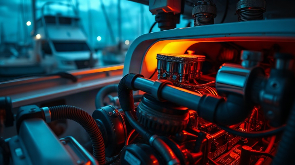 Engine compartment inspection at the dock